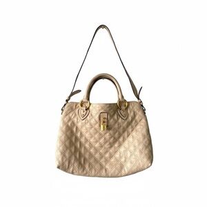 MARC JACOBS Y2K Quilted Rio Satchel Bag Pink Cream Leather 90210